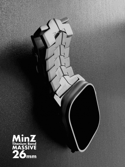 MinZ Titanium Band MASSIVE 26mm ナチュラルチタニウム 49mm/46mm