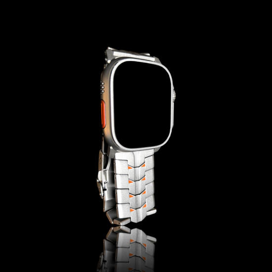 MinZ Titanium Band MASSIVE 26mm ナチュラルチタニウム×インターナショナルオレンジ 49mm/46mm