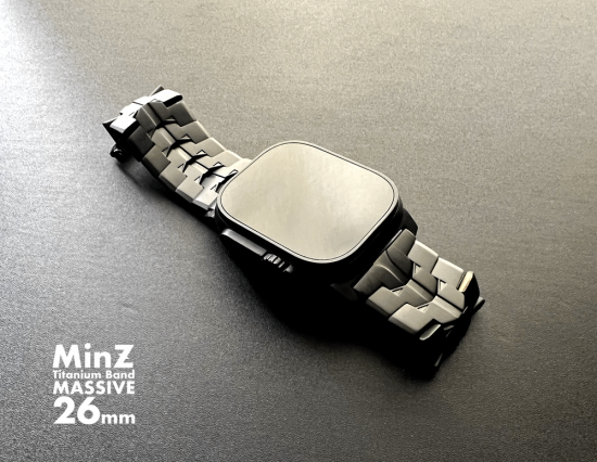 MinZ Titanium Band MASSIVE 26mm ブラックチタニウム 49mm/46mm
