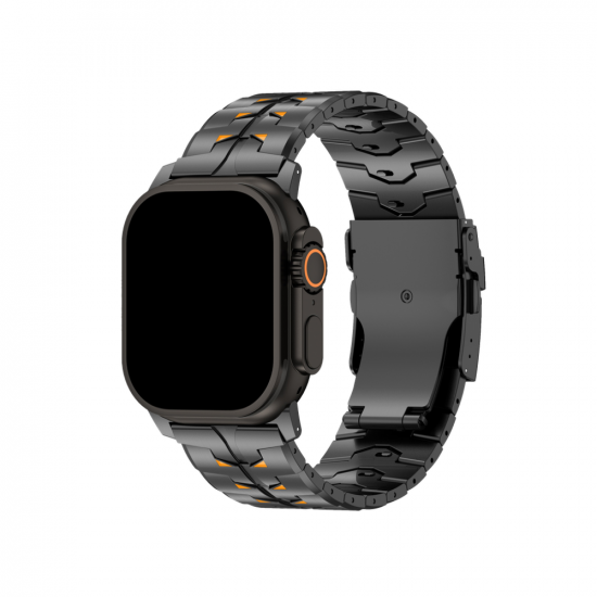 MinZ Titanium Band MASSIVE 26mm ブラックチタニウム×インターナショナルオレンジ 49mm/46mm
