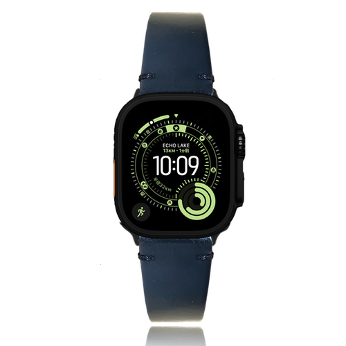 MinZ Horween Leather Band ブラックレザー（ブラック金具）
