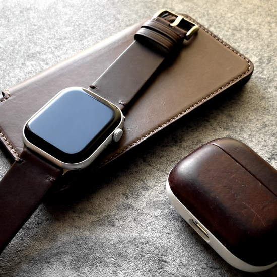 MinZ Horween Leather Band ブラウンレザー（シルバー金具）