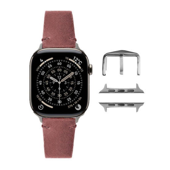MinZ Horween Leather Band エイジングブラウンレザー（シルバー金具）