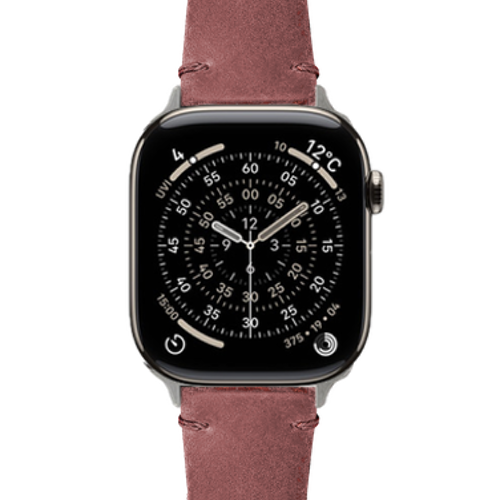 MinZ Horween Leather Band エイジングブラウンレザー（ブラック金具）