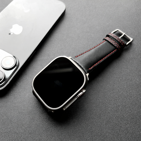 MinZ Scotchgard Leather Apple Watch Band Smooth leather ロッソ 42mm