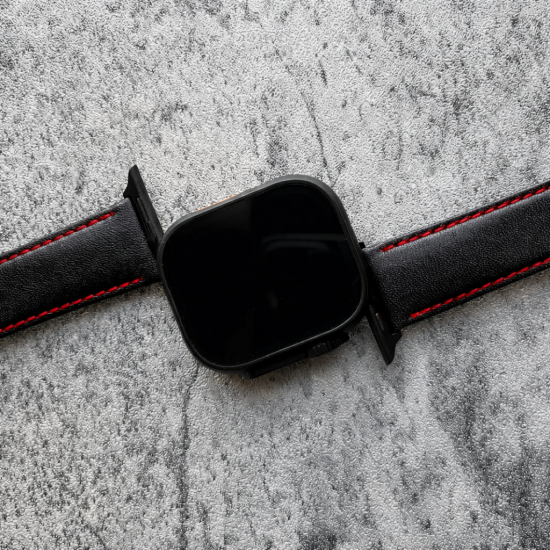 MinZ Scotchgard Leather Apple Watch Band Smooth leather ロッソ 42mm