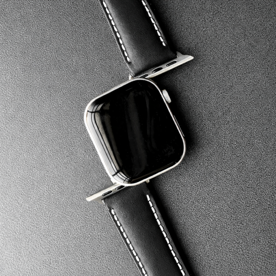 MinZ Scotchgard Leather Apple Watch Band Smooth leather ホワイト 49mm/46mm