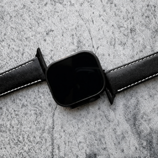 MinZ Scotchgard Leather Apple Watch Band Smooth leather ホワイト 42mm