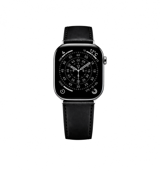 MinZ Horween Leather Band Trad ブラックレザー（シルバー金具）