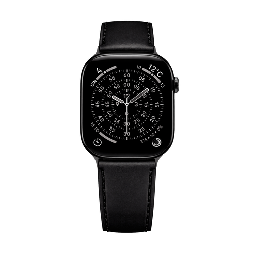 MinZ Horween Leather Band Trad ブラックレザー（ブラック金具）