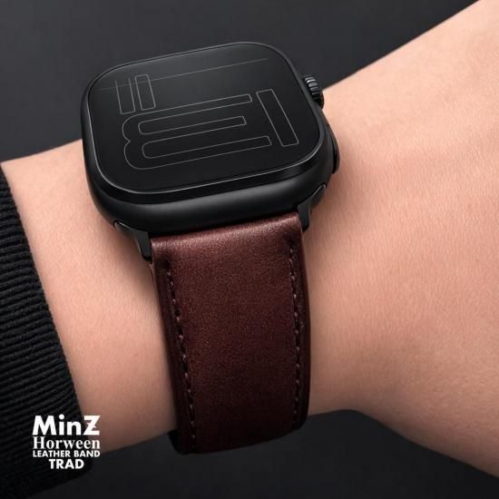 MinZ Horween Leather Band Trad ブラウンレザー（シルバー金具）