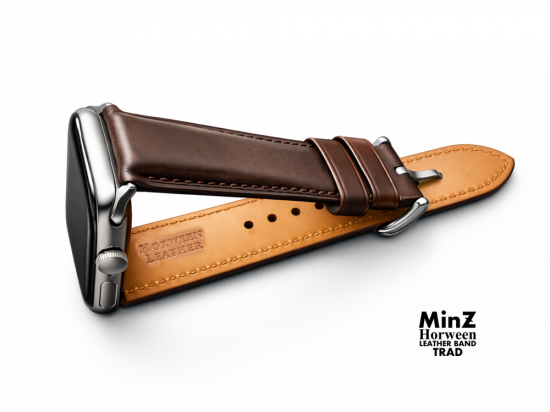 MinZ Horween Leather Band Trad ブラウンレザー（ブラック金具）