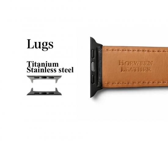 MinZ Horween Leather Band Trad ブラウンレザー（ブラック金具）