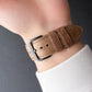 MinZ Horween Leather Band Trad エイジングブラウンレザー（ブラック金具）