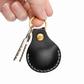 MinZ Horween Leather Keychain for AirTag ブラック