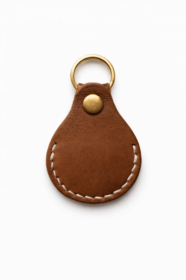 MinZ Horween Leather Keychain for AirTag ブラウン