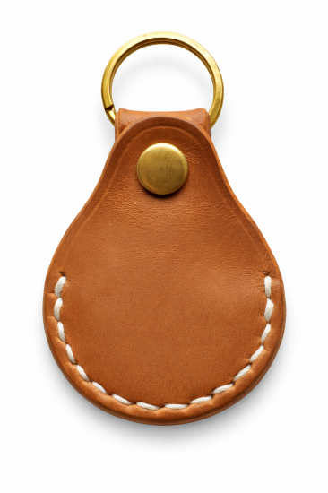 MinZ Horween Leather Keychain for AirTag エイジングブラウン