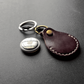 MinZ Horween Leather Keychain for AirTag バーガンディ