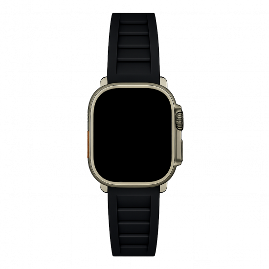 MinZ FKM mono Sport Band ブラック（シルバー金具）49mm/46mm