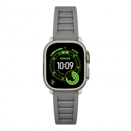 MinZ FKM mono Sport Band グレー（シルバー金具）49mm/46mm