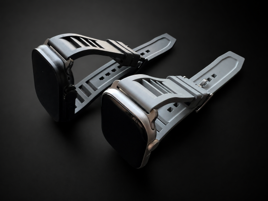 MinZ FKM mono Sport Band グレー（シルバー金具）49mm/46mm
