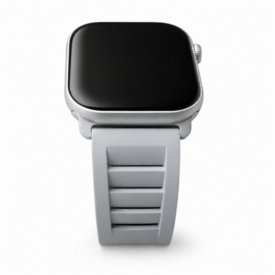 MinZ FKM mono Sport Band グレー（シルバー金具）49mm/46mm