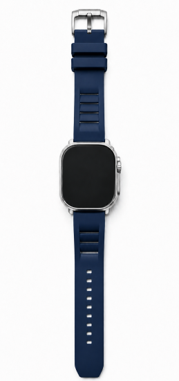 MinZ FKM mono Sport Band ネイビー（シルバー金具）49mm/46mm