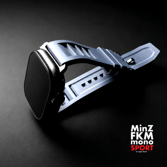 MinZ FKM mono Sport Band ネイビー（ブラック金具）49mm/46mm