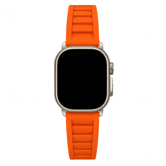 MinZ FKM mono Sport Band インターナショナルオレンジ（シルバー金具）49mm/46mm