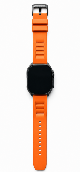 MinZ FKM mono Sport Band インターナショナルオレンジ（ブラック金具）49mm/46mm
