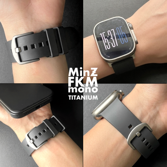 MinZ FKM mono TITANIUM シルバーラグ 49mm/46mm