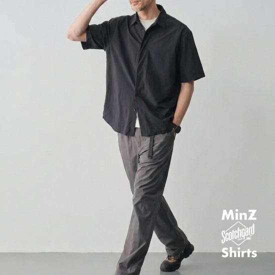 MinZ Scotchgard Shirts ブラック