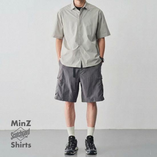 MinZ Scotchgard Shirts ライトグレー