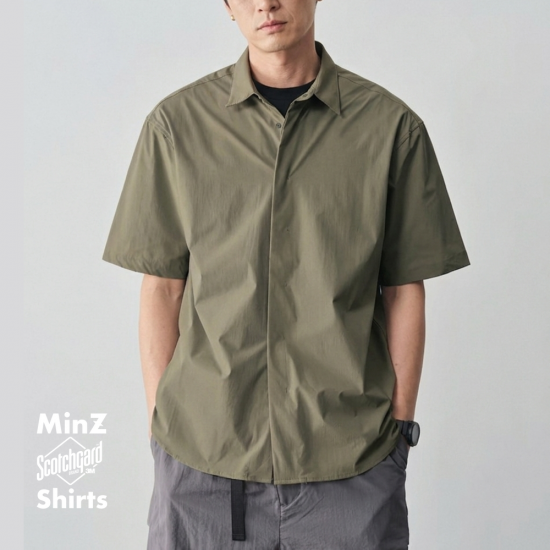 MinZ Scotchgard Shirts カーキ
