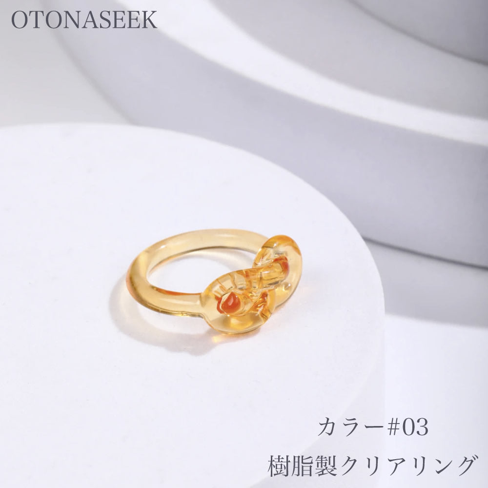 OTONASEEK 樹脂製クリアリング01 Ring 韓国アクセサリ指輪 – スマホ