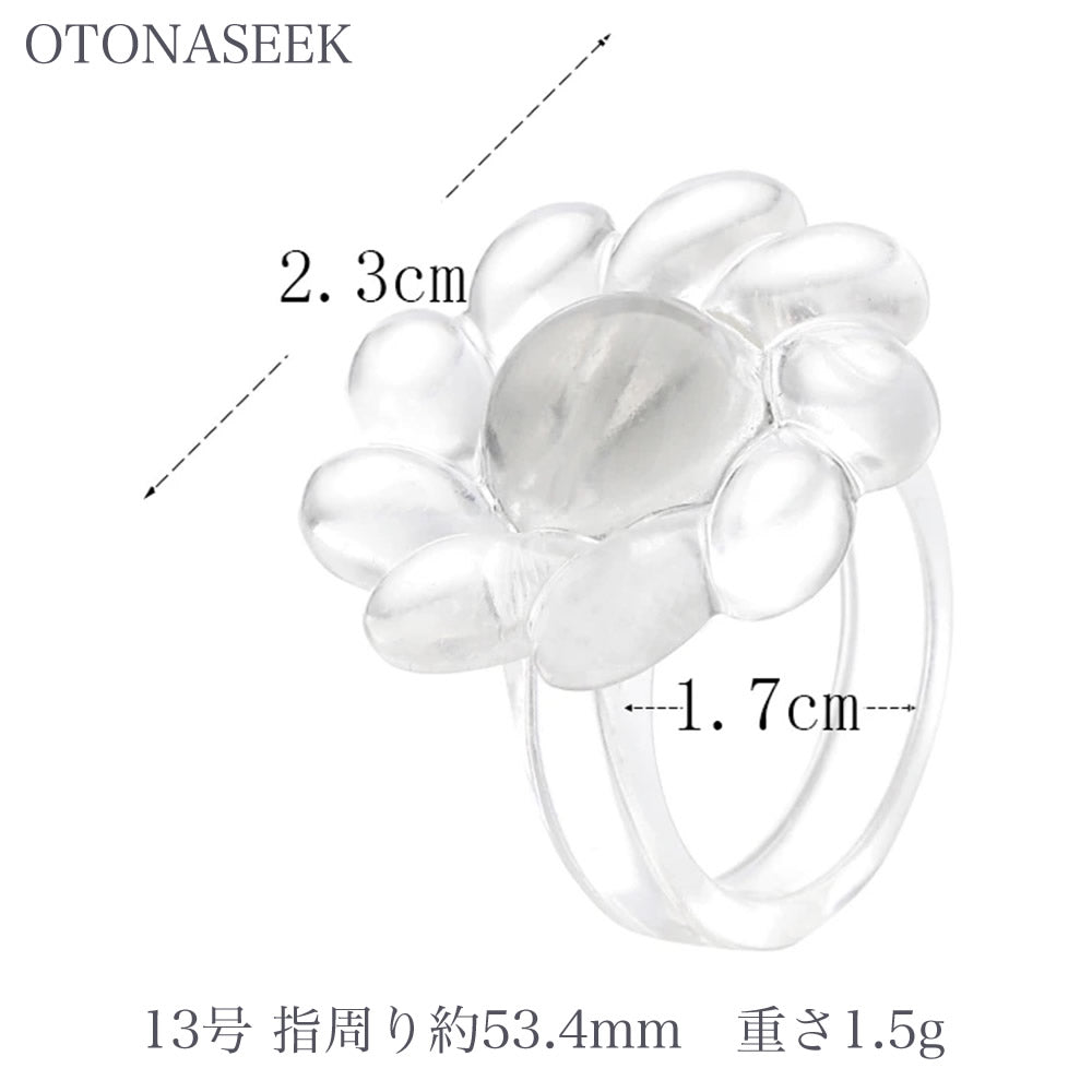 OTONASEEK 樹脂製クリアリング03 Ring 韓国アクセサリ指輪