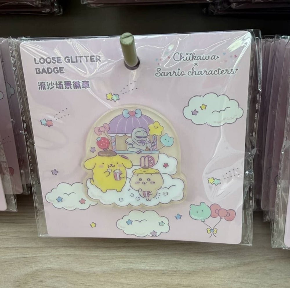 【海外限定】 サンリオxちいかわコラボ アクリルバッジ6種 miniso