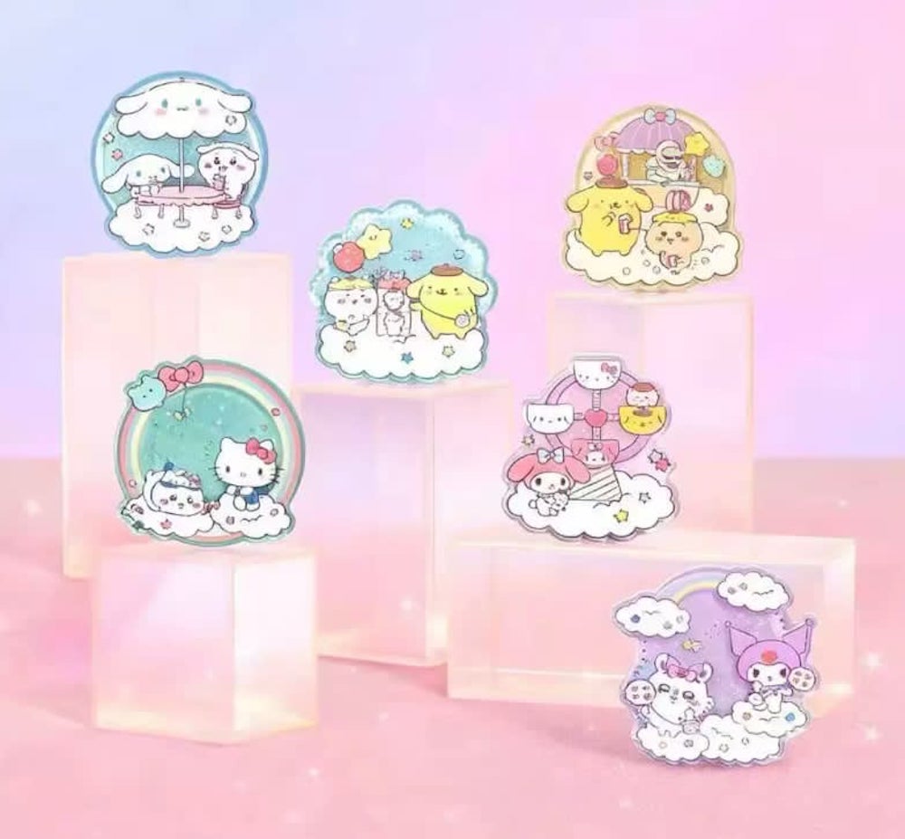 【海外限定】 サンリオxちいかわコラボ アクリルバッジ6種 miniso