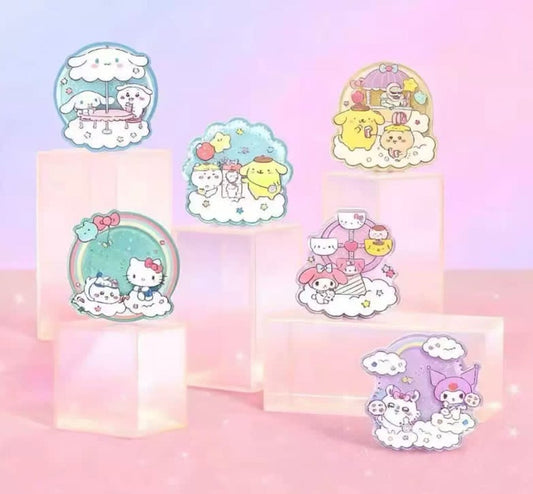 【海外限定】 サンリオxちいかわコラボ アクリルバッジ6種 miniso