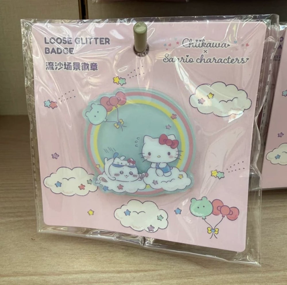 【海外限定】 サンリオxちいかわコラボ アクリルバッジ6種 miniso