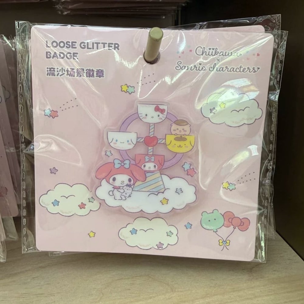 【海外限定】 サンリオxちいかわコラボ アクリルバッジ6種 miniso