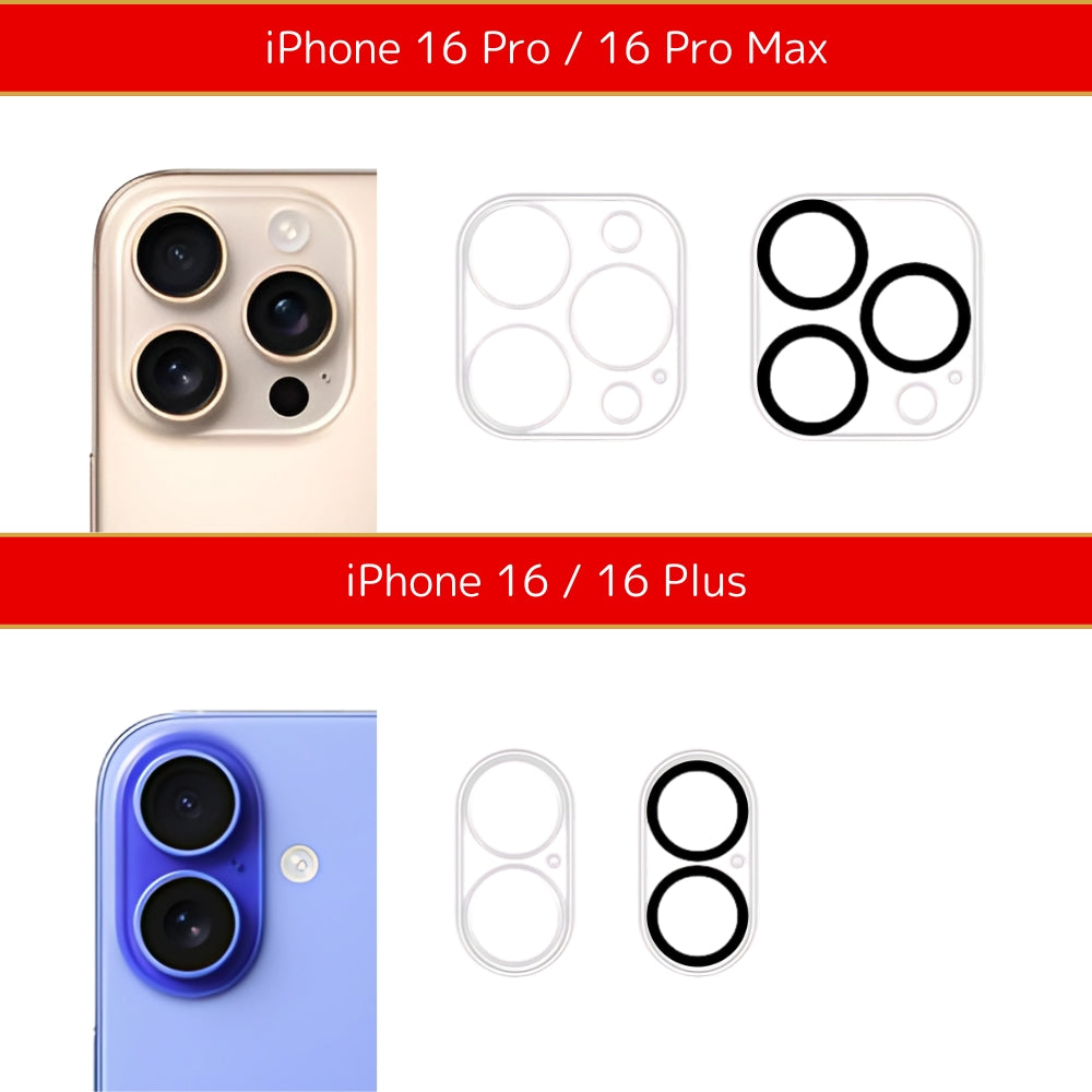 iPhone 16 Pro 16e カメラカバー【割れない 9H強化ガラス / 高透過率 / ケース干渉しない】レンズカバー クリア 薄型 指紋防止 カメラ保護フィルム 15/14/13/12/11