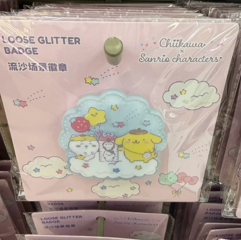 【海外限定】 サンリオxちいかわコラボ アクリルバッジ6種 miniso
