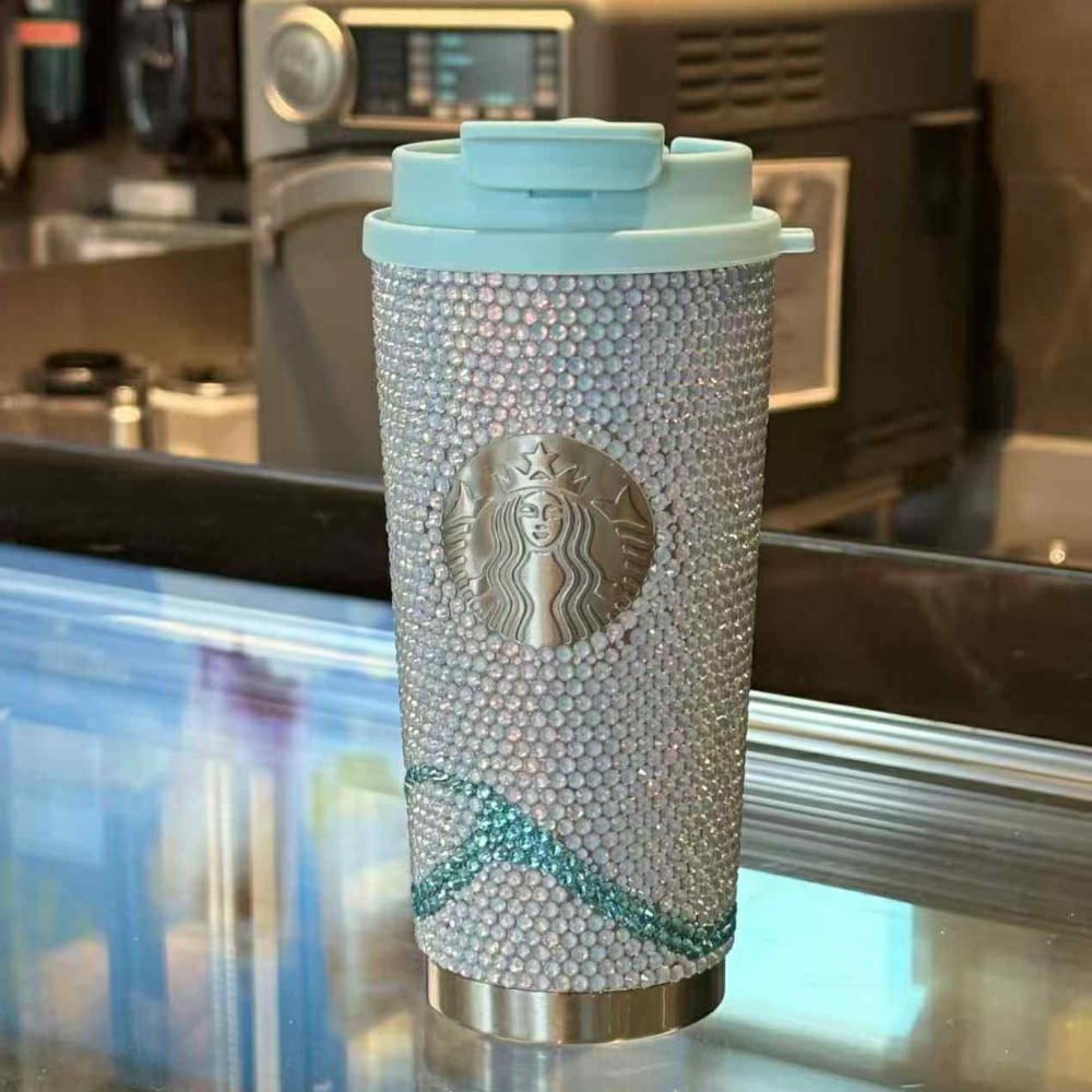 Starbucks China メンバーシップ限定2025個 ブルーラインストーンタンブラー  スターバックス