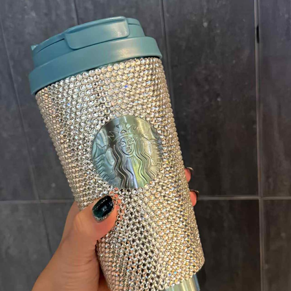 Starbucks China メンバーシップ限定2025個 ブルーラインストーンタンブラー  スターバックス