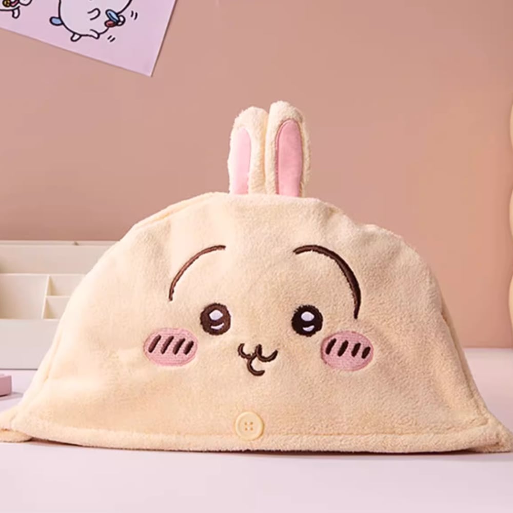 【海外限定】可愛いちいかわシリーズ 手鏡とフードタオルセット うさぎ