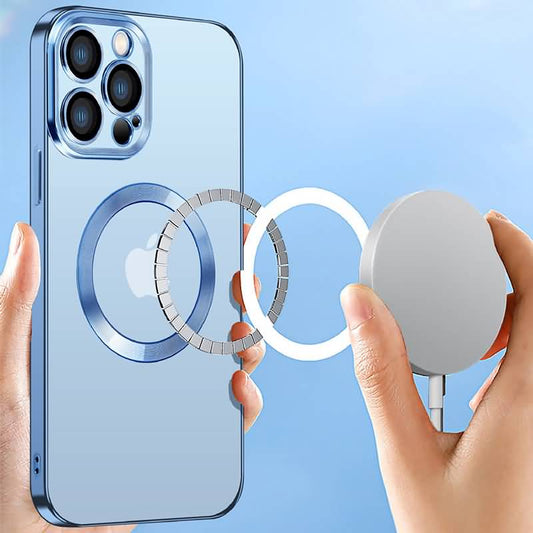 iPhone12シリーズMagsafe対応ケーススライド式カメラ保護2in1PC+TPUケースマグネット内臓マグセーフ対応ケースi背面カバー高速充電対応スマホケース全3色