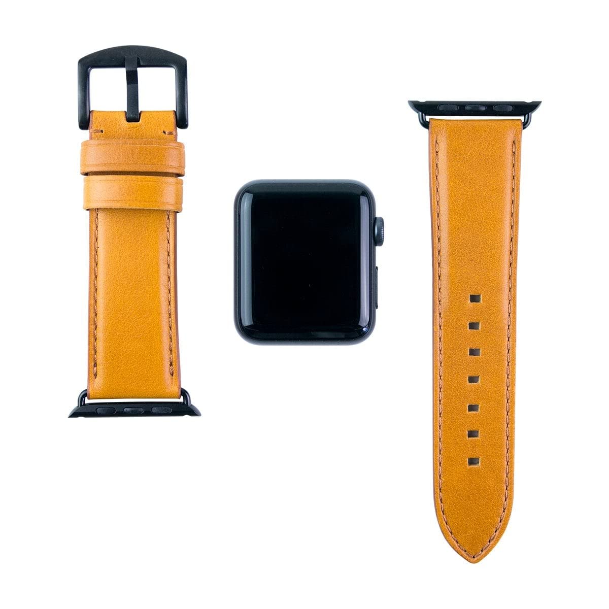 alto Leather Strap for Apple Watch キャラメルブラウン（ブラック金具）49mm/45mm/44mm/42mm