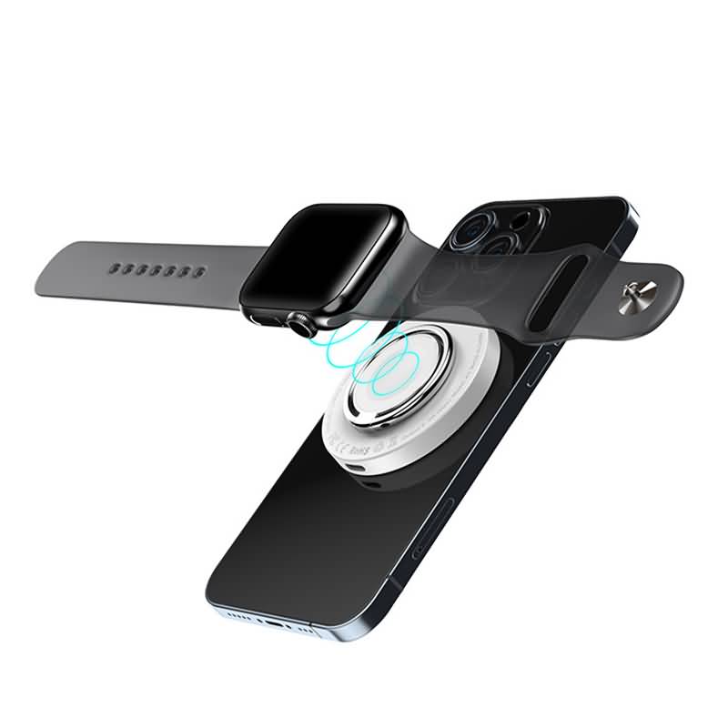 MagSafe対応 3in1 ワイヤレス充電器  iPhone Apple Watch AirPods Pro スマホリング スタンド機能 両面充電 同時充電 軽量 コンパクト 取り外し可能 TYPE-Cケーブル付属 磁石 QI対応