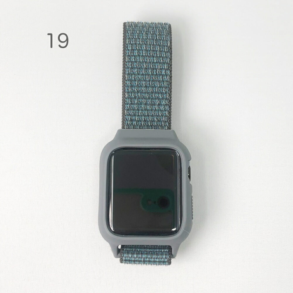 AppleWatchスポーツループベルトカラーバリエーション豊富な25色No.001~No.01238mm/40mm42mm/44mmナイロン製フワフワ肌触りストレッチ素材アップルウォッチバンド取付簡単交換用バンドスポーツバンドストラップ